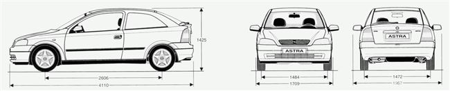 Технические характеристики Opel Astra F